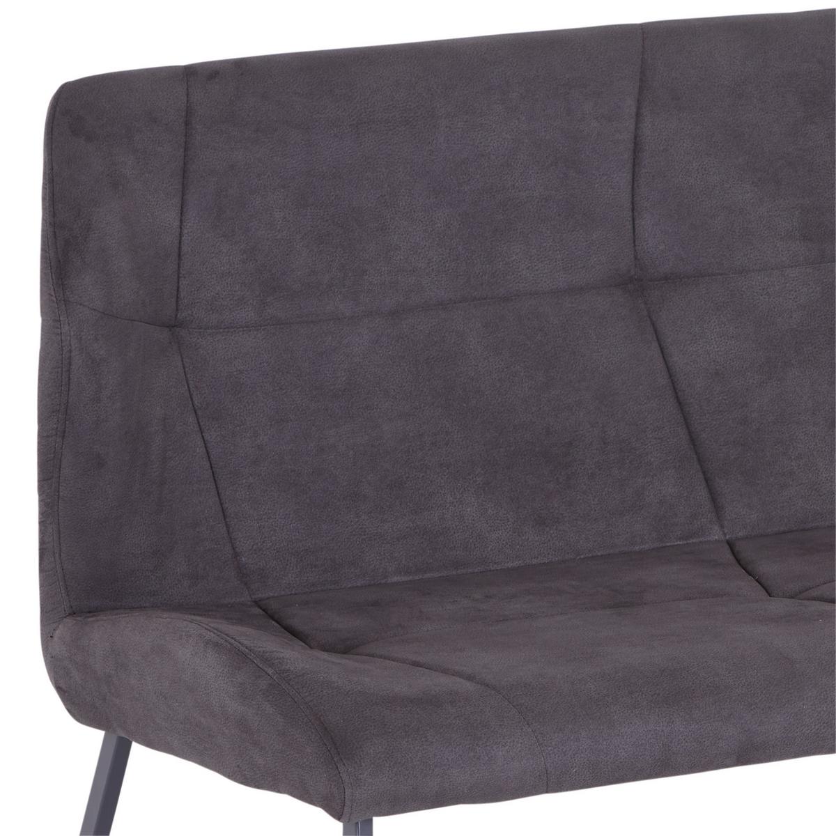 Sitzbank Rimini - Grau, MODERN, Textil/Metall (160/86/63cm) - MID.YOU