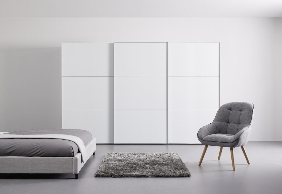 Schwebetürenschrank 336cm Includo, Weiß - Weiß, MODERN, Holzwerkstoff (336/222/68cm) - MID.YOU
