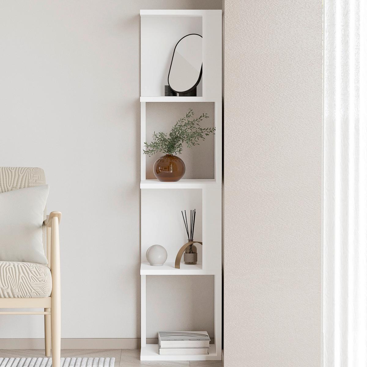 Regal Herry Weiß B: 30 Cm - Weiß, Design, Holzwerkstoff (30/128/30cm) - Livetastic