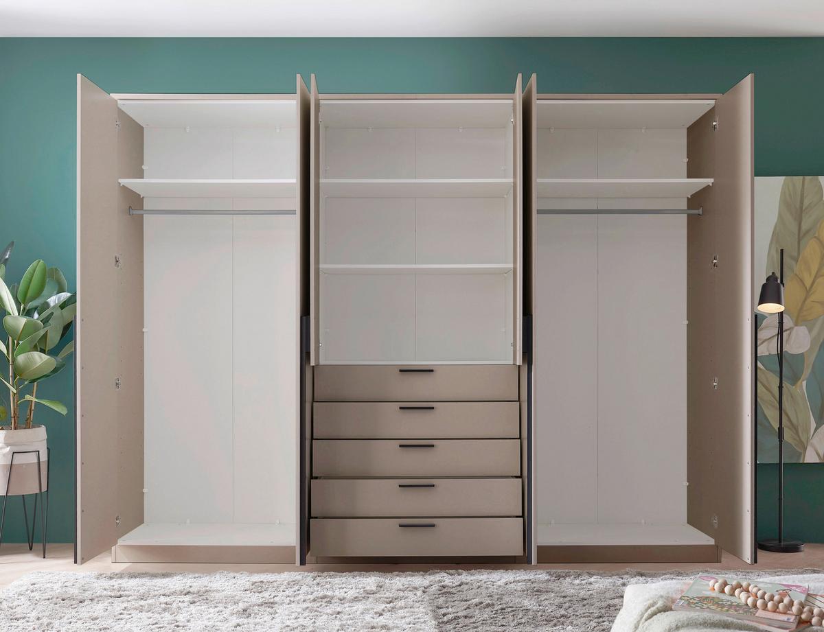 Kleiderschrank Arnis Kaschmir Dekor, Grau, B: 270cm - Kaschmir, KONVENTIONELL, Holzwerkstoff (270/210/52cm) - James Wood