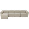 Ecksofa Lena Creme Flachgewebe - Creme, Design, Textil (350/73/100cm) - Max Winzer