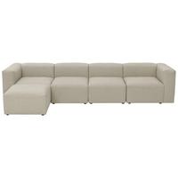 Ecksofa Lena Creme Flachgewebe - Creme, Design, Textil (350/73/100cm) - Max Winzer