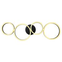 LED-Deckenleuchte L: 88,5 cm, 1-Flammig - Opal/Schwarz, Trend, Kunststoff/Metall (88,5/33/6,5cm) - Globo