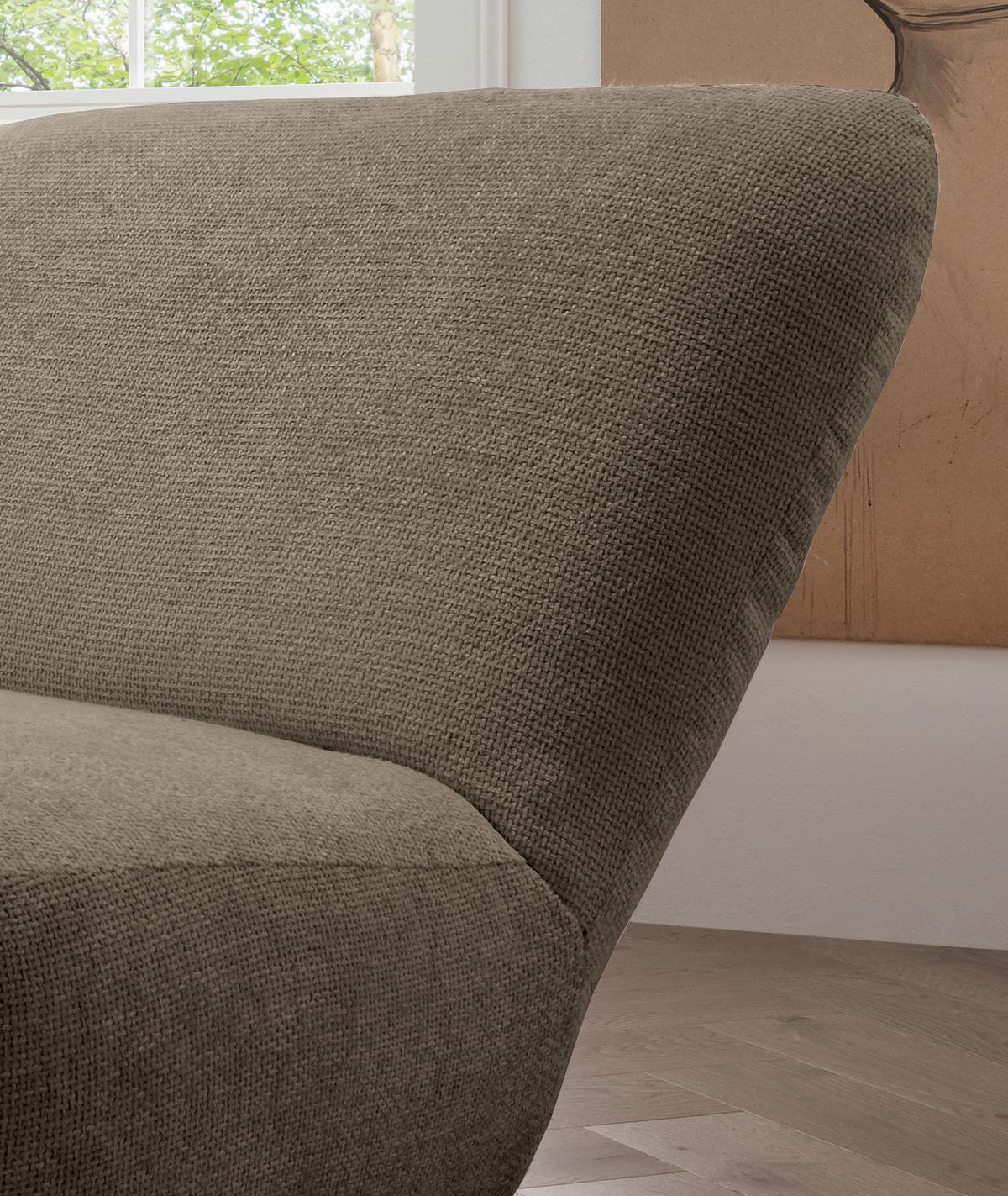 XXL-Sessel Cremallo Cappuccino 360° drehbar, B: 95 cm - Schwarz/Cappuccino, Trend, Textil (95/77/94cm) - Livetastic
