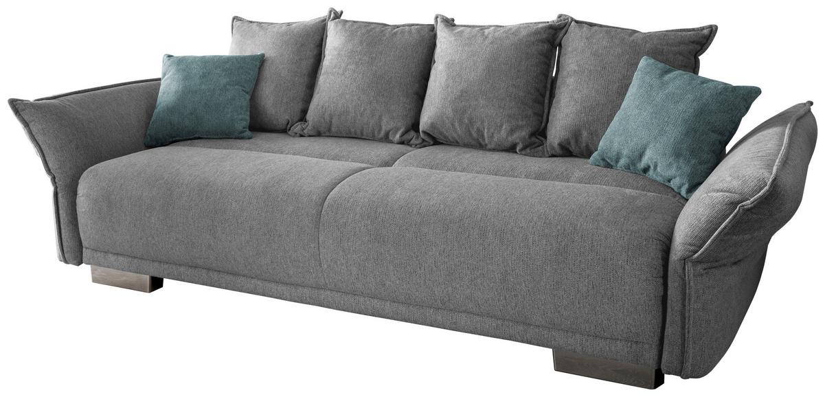 Bigsofa Pera, Silberfarben B: 242 cm - Chromfarben/Silberfarben, MODERN, Textil (242/71/90/131cm) - Livetastic