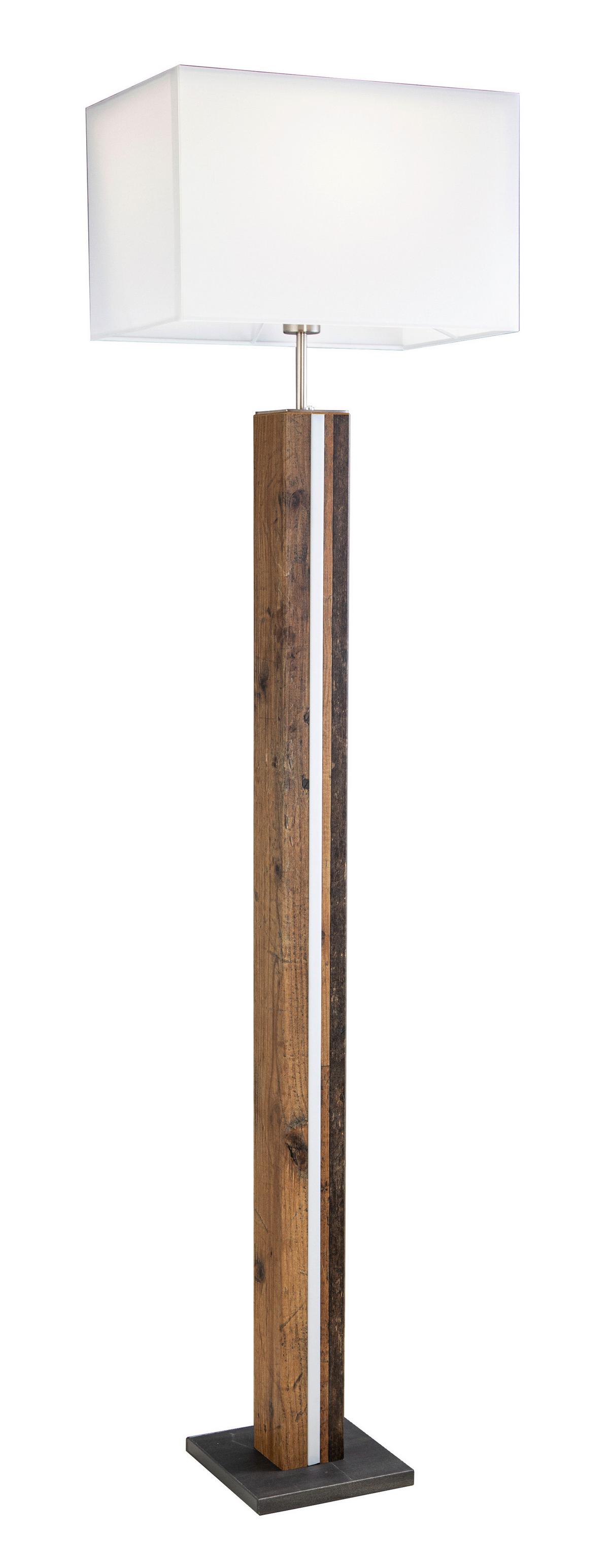 Stehleuchte 41130247 Forest - Beige/Silberfarben, Natur, Holzwerkstoff/Textil (40/27/150cm) - Globo