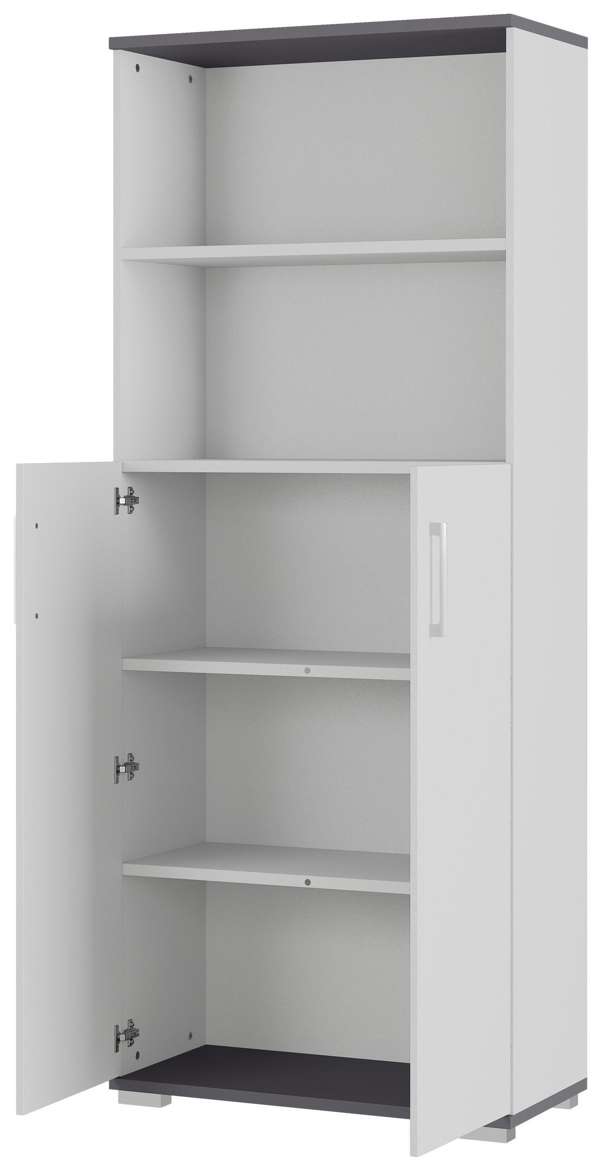 Aktenschrank Gw-Profi Graphitfarben/Grau B: 80 cm - Graphitfarben/Grau, KONVENTIONELL, Holzwerkstoff (80/200/40cm) - Germania