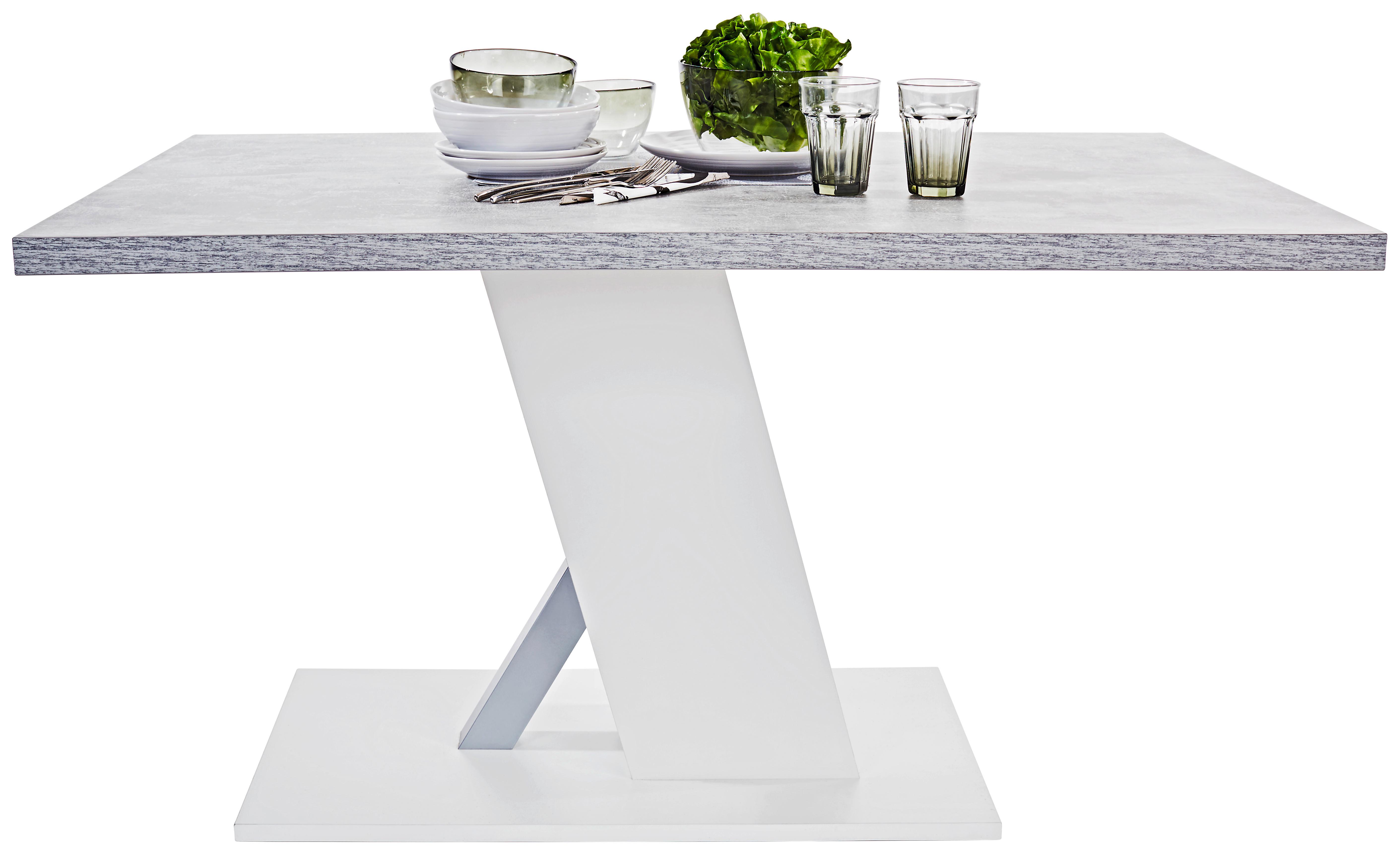 Esstisch Severin 138x90 cm Grau/Weiß - Weiß/Grau, MODERN, Holzwerkstoff (138/76/90cm)