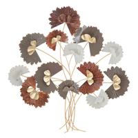 Wanddeko Gold/braun/weiß/grau B: 78 Cm - Goldfarben/Braun, Basics, Metall (78/80/8cm)