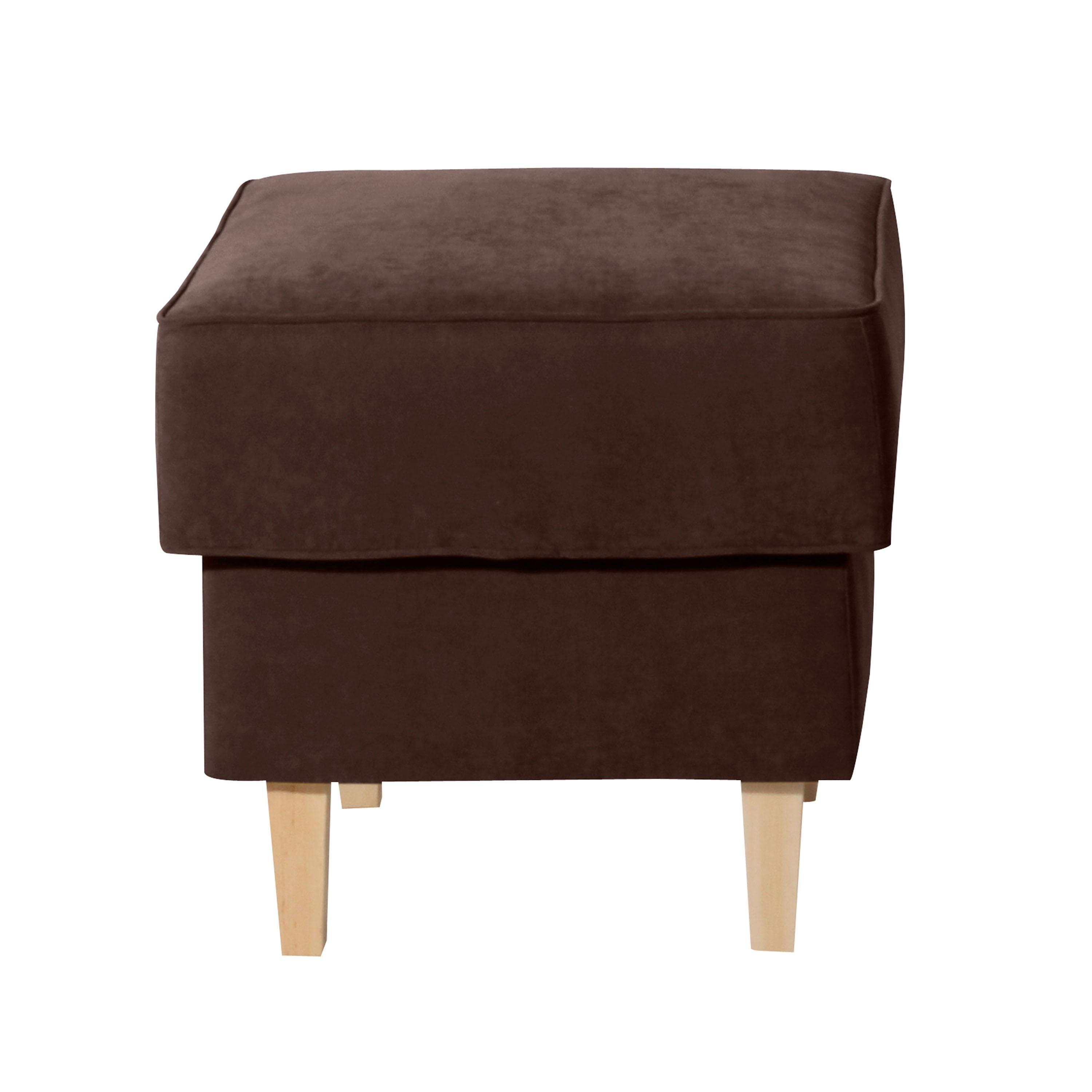 Hocker Lorris - Buchefarben/Braun, Design, Textil (53/45/53cm) - Max Winzer