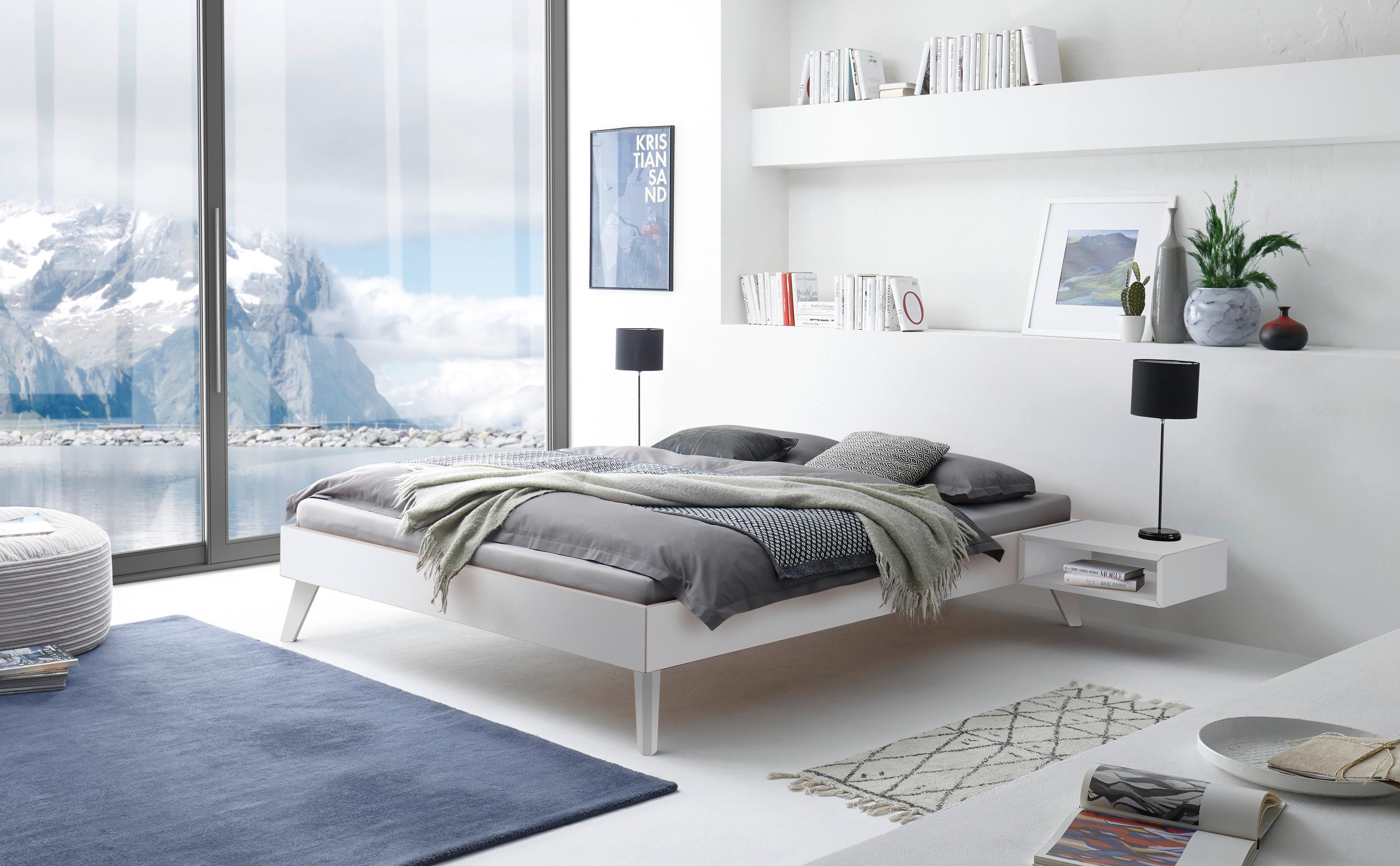 Bett Calvari, Weiß 90x200 Cm - Weiß, KONVENTIONELL, Holz (90/200cm) - Hasena