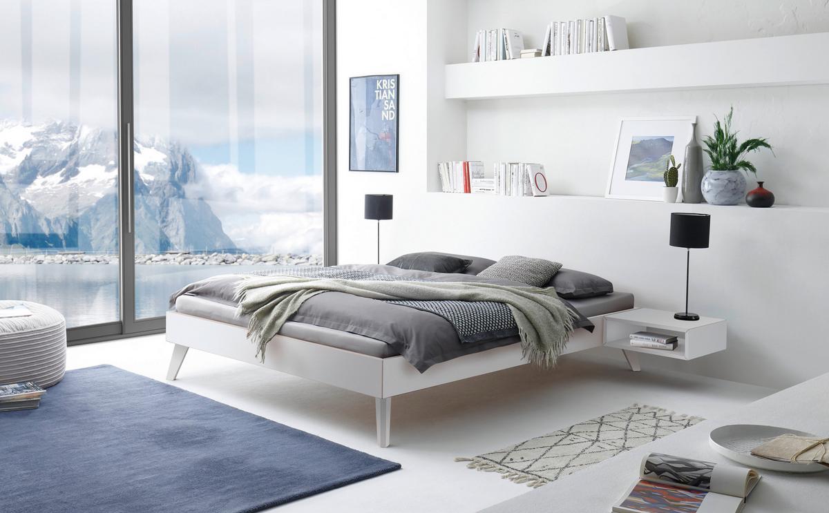 Bett Calvari, Weiß 90x200 Cm - Weiß, KONVENTIONELL, Holz (90/200cm) - Hasena