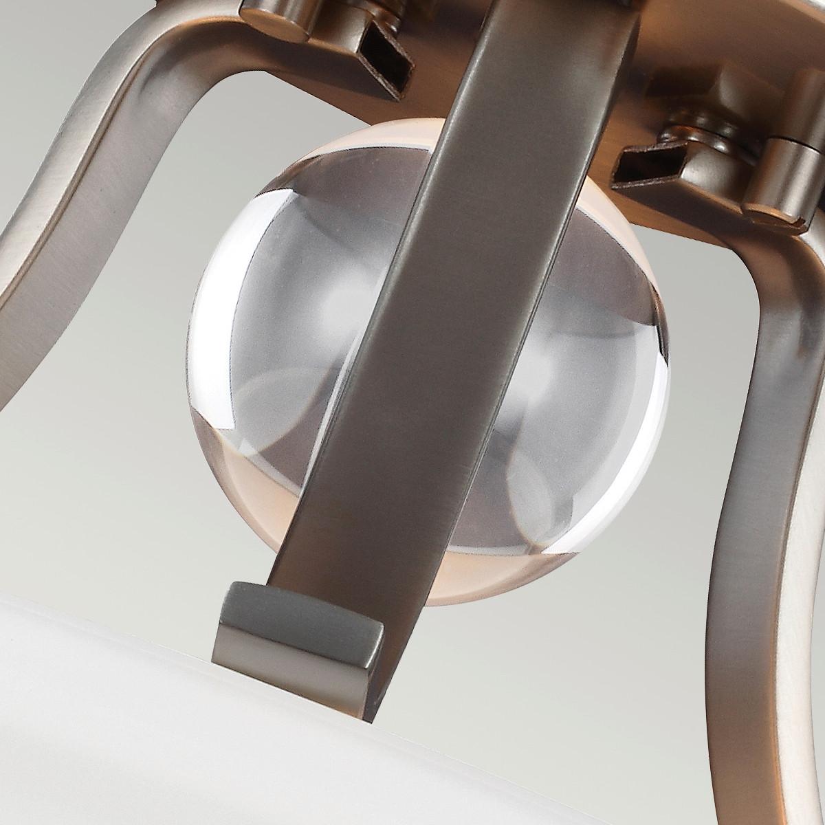 Deckenleuchte Fe-Evington-Sf-Sn - Nickelfarben, Basics, Glas/Metall (35.2/29.7cm) - Elstead Lighting