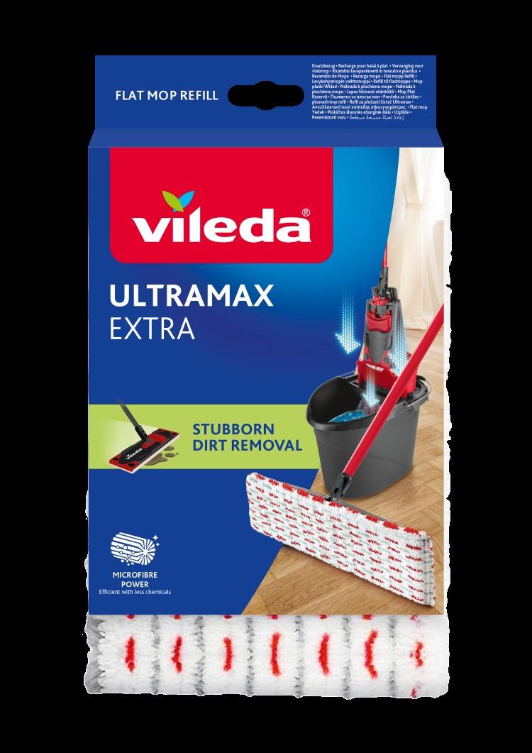 Návlek na mop VILEDA ULTRAMAX MICROFIBRE 2V1 - červená, Konventionell, textil/plast - Vileda
