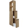 Hochschrank Bad Sadilo XL BxH 25x183 cm Honigeiche Dekor - Honigeiche/Anthrazit, MODERN, Holzwerkstoff (25/183/50cm) - MID.YOU