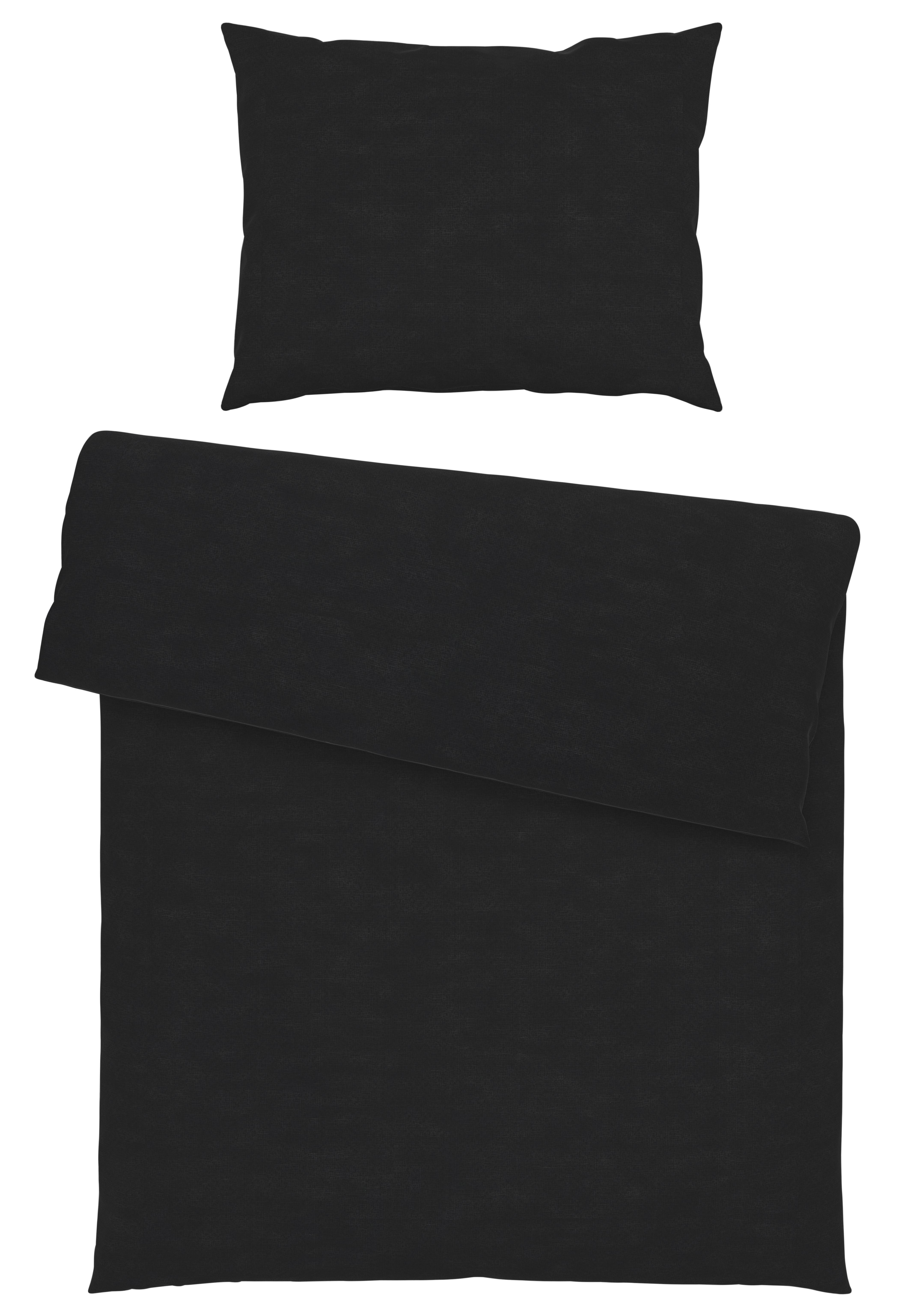 Povlečení Stone Washed, 140/200cm - antracitová, Romantický / Rustikální, textil (140/200cm) - Modern Living