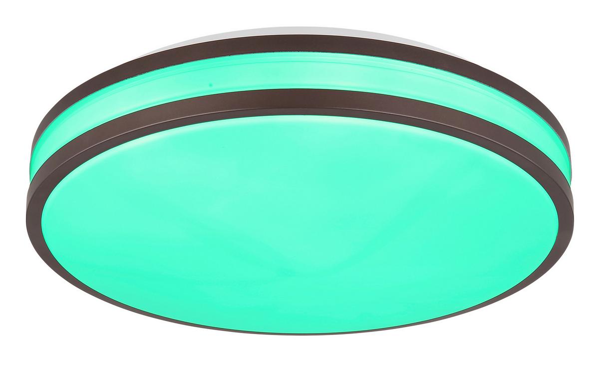 Led-deckenleuchte 41266-18 - Weiß/Cappuccino, KONVENTIONELL, Kunststoff/Metall (34/7cm) - Globo