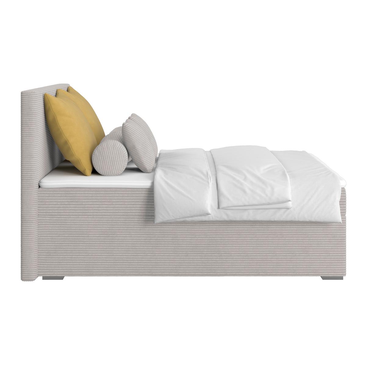 Kárpitozott Ágy Adria 160/200cm - szürkésbézs, Konventionell, textil/fa (160/200cm)