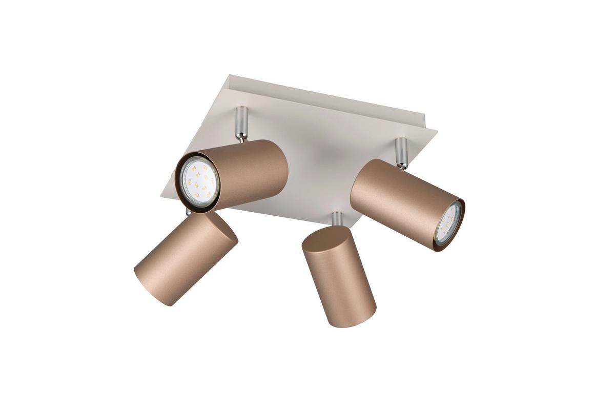 Strahler 802430465 marley - Braun/Grau, KONVENTIONELL, Metall (24/24/15cm) - Trio Leuchten