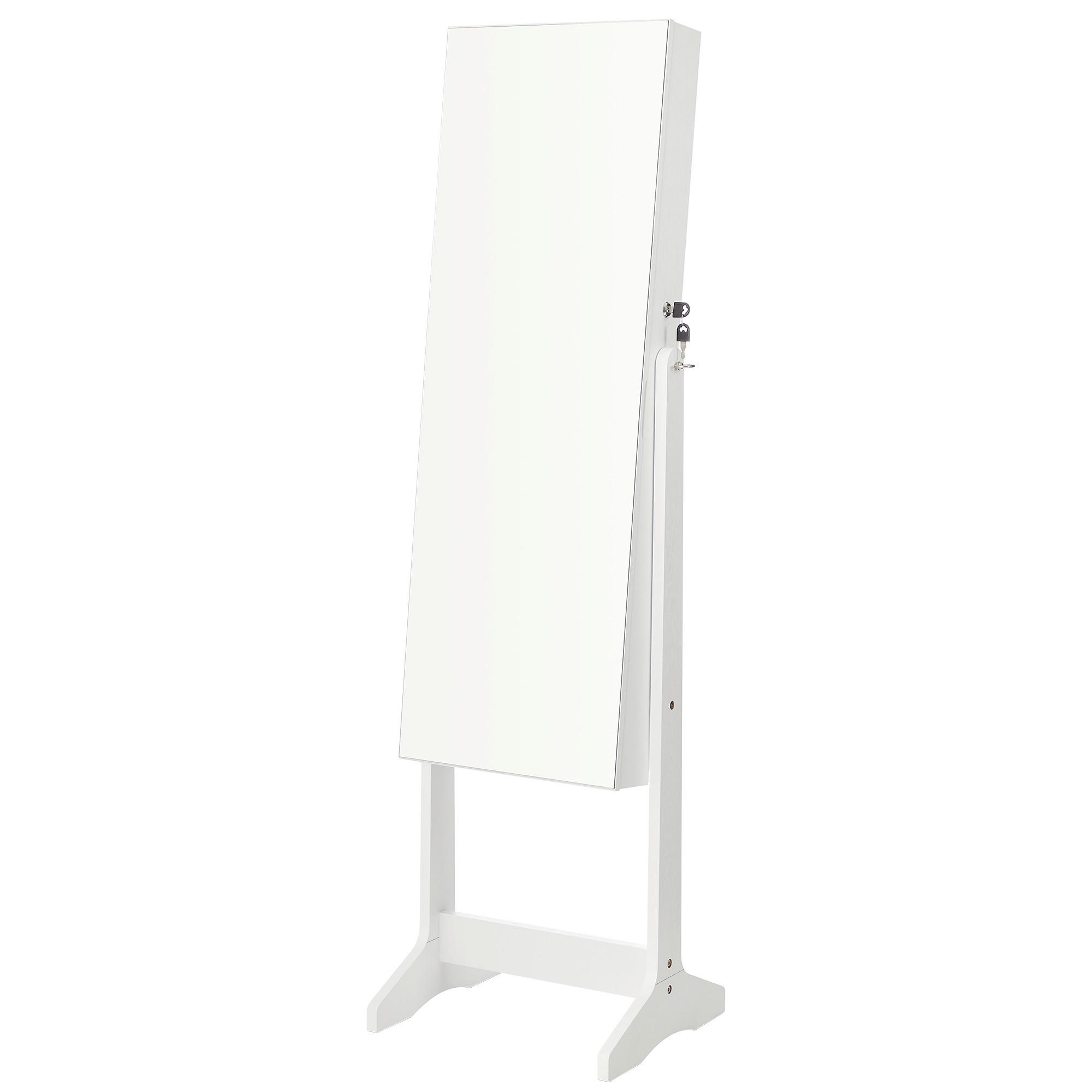 Schmuckschrank Weiß B: 41,2 cm - Weiß, Basics, Glas/Holzwerkstoff (41,2/152/36,5cm)