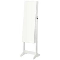 Schmuckschrank Weiß B: 41,2 cm - Weiß, Basics, Glas/Holzwerkstoff (41,2/152/36,5cm)