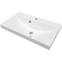 Waschbecken Guss Lima Keramik 60x35 cm Weiß - Weiß, MODERN, Keramik (60/14/35cm) - MID.YOU