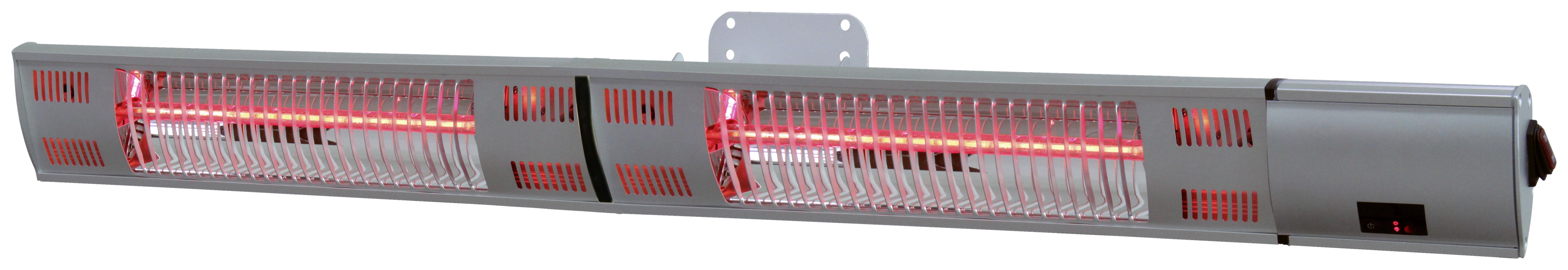 Decken-Terrassenstrahler 1500/3000 W Comfort Infrarot - Alufarben, MODERN, Metall (105,3/10/12,9cm) - Silva Schneider