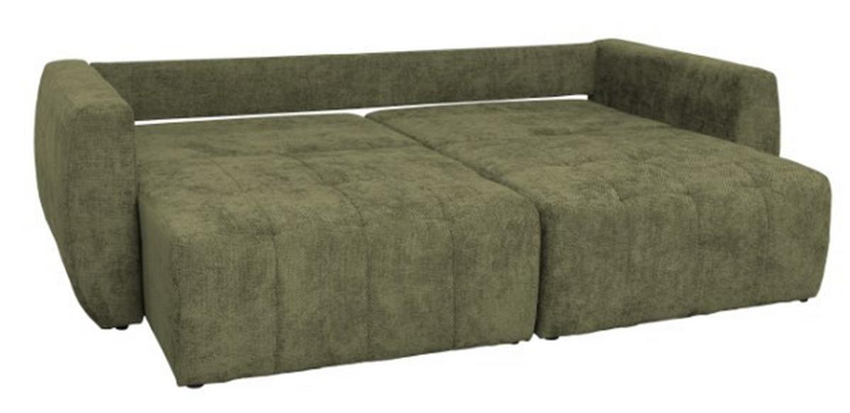 Rozkládací pohovka BALI, olivová, s úl. prostorem - šedá/černá, Moderní, dřevo/textil (245/74-90/104cm) - Luca Bessoni