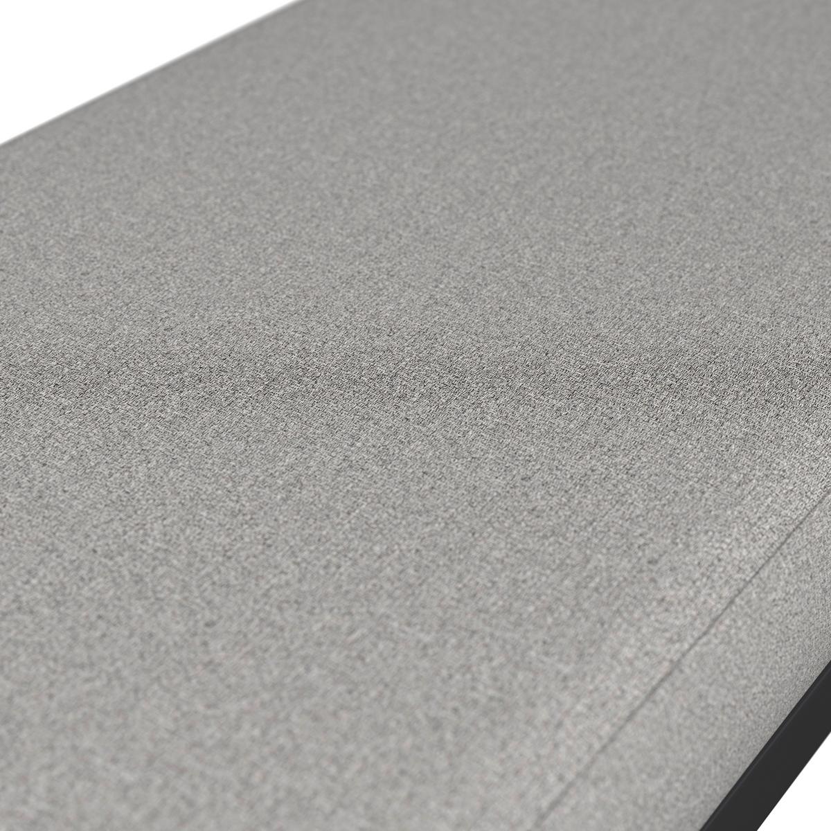 Loungegarnitur Peru - Dunkelgrau/Hellgrau, MODERN, Glas/Textil (187/241,5cm) - Beldano