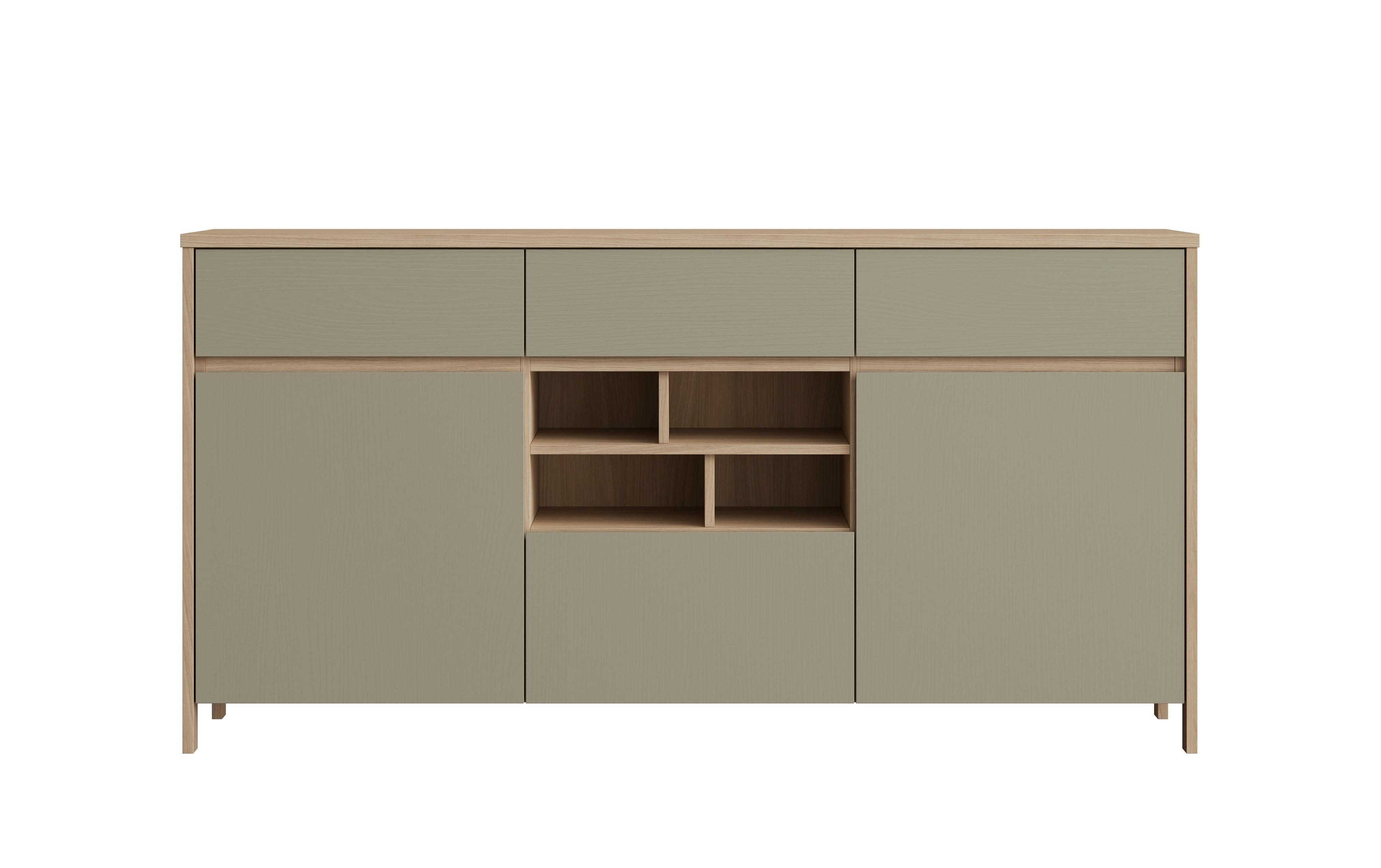Sideboard Stranda Eukalyptus/Holzfarben B: 164cm - Eichefarben/Eukalyptusholzfarben, Design, Holzwerkstoff (164/85/39cm) - MID.YOU