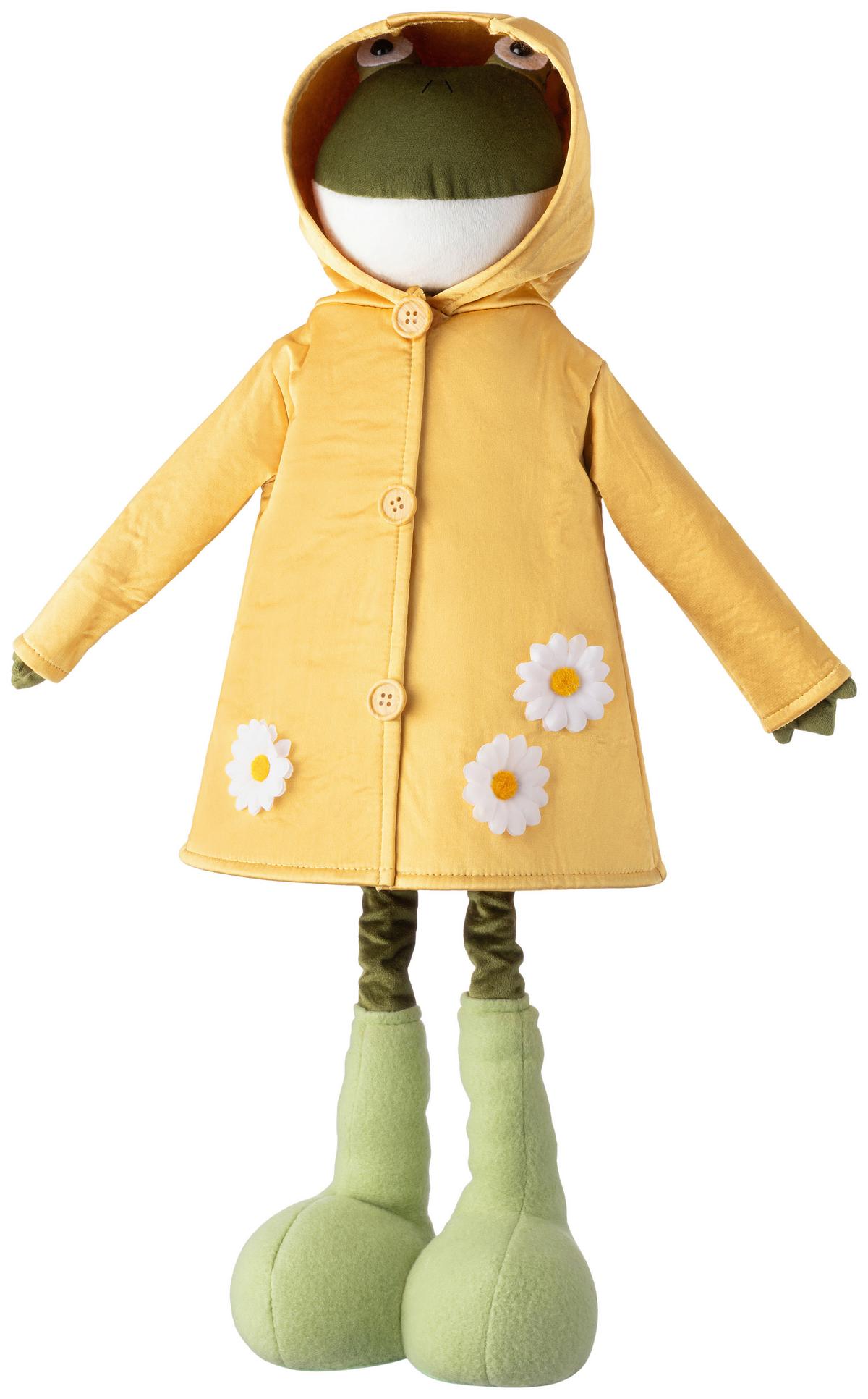 Dekofrosch Mara - Gelb/Grün, KONVENTIONELL, Naturmaterialien/Kunststoff (19/10/40-56cm) - Luca Bessoni