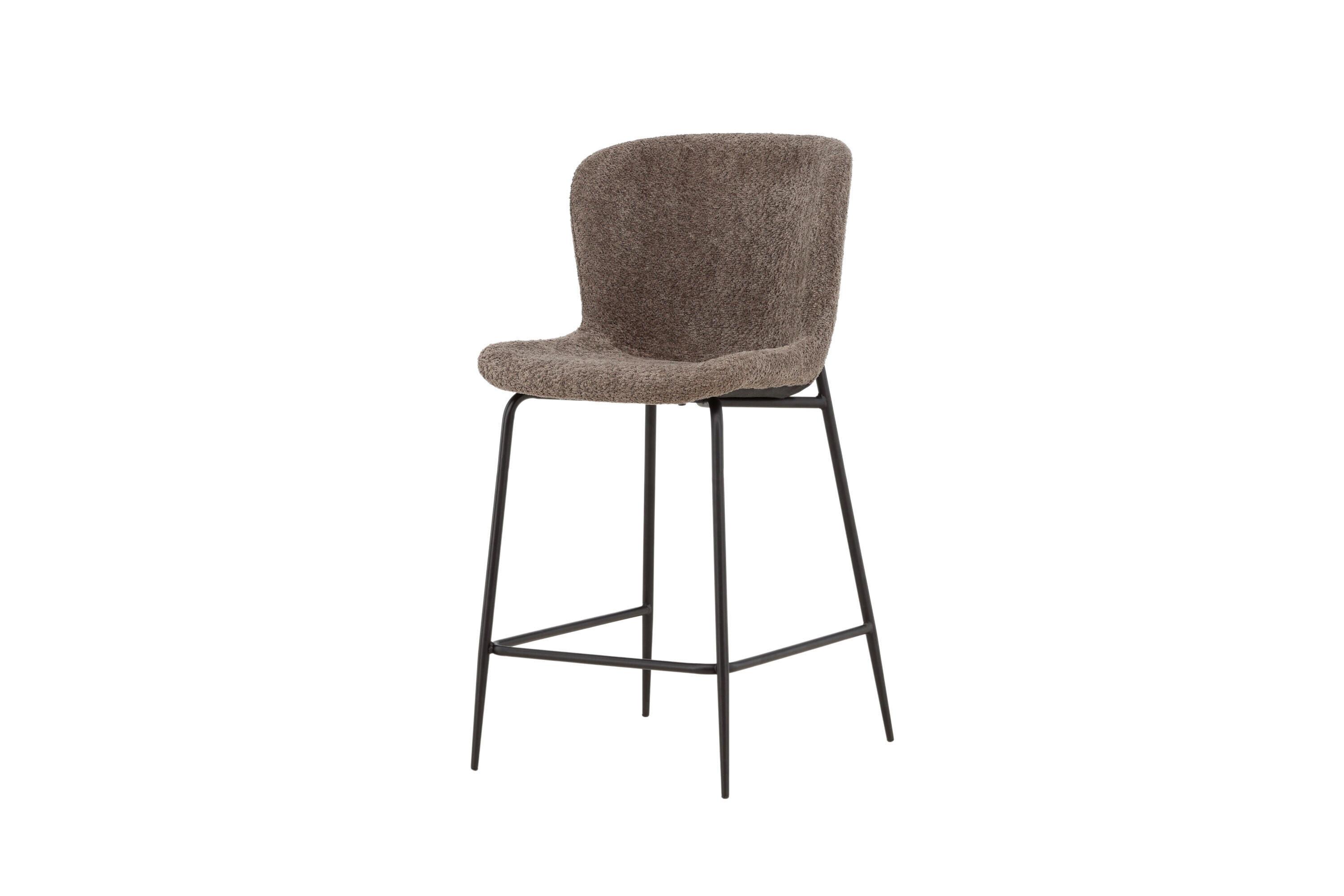 Barhocker Modesto Schwarz/Braun B: 50 cm - Schwarz/Braun, MODERN, Textil/Metall (50/100/59cm) - Livetastic