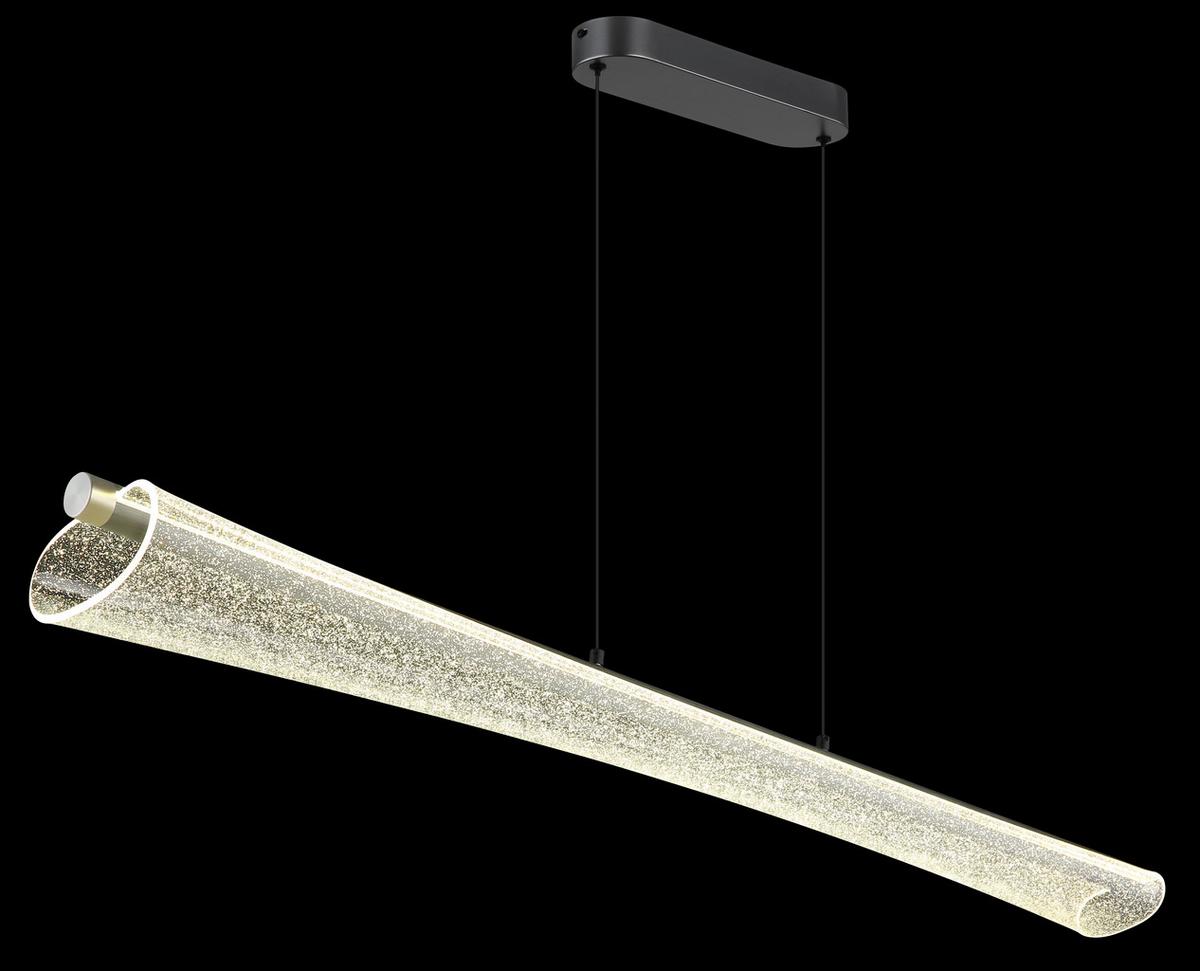 ZÁVESNÉ LED SVIETIDLO MALINDA - číra/čierna, Design, kov/plast (121/13,5/120cm) - Globo