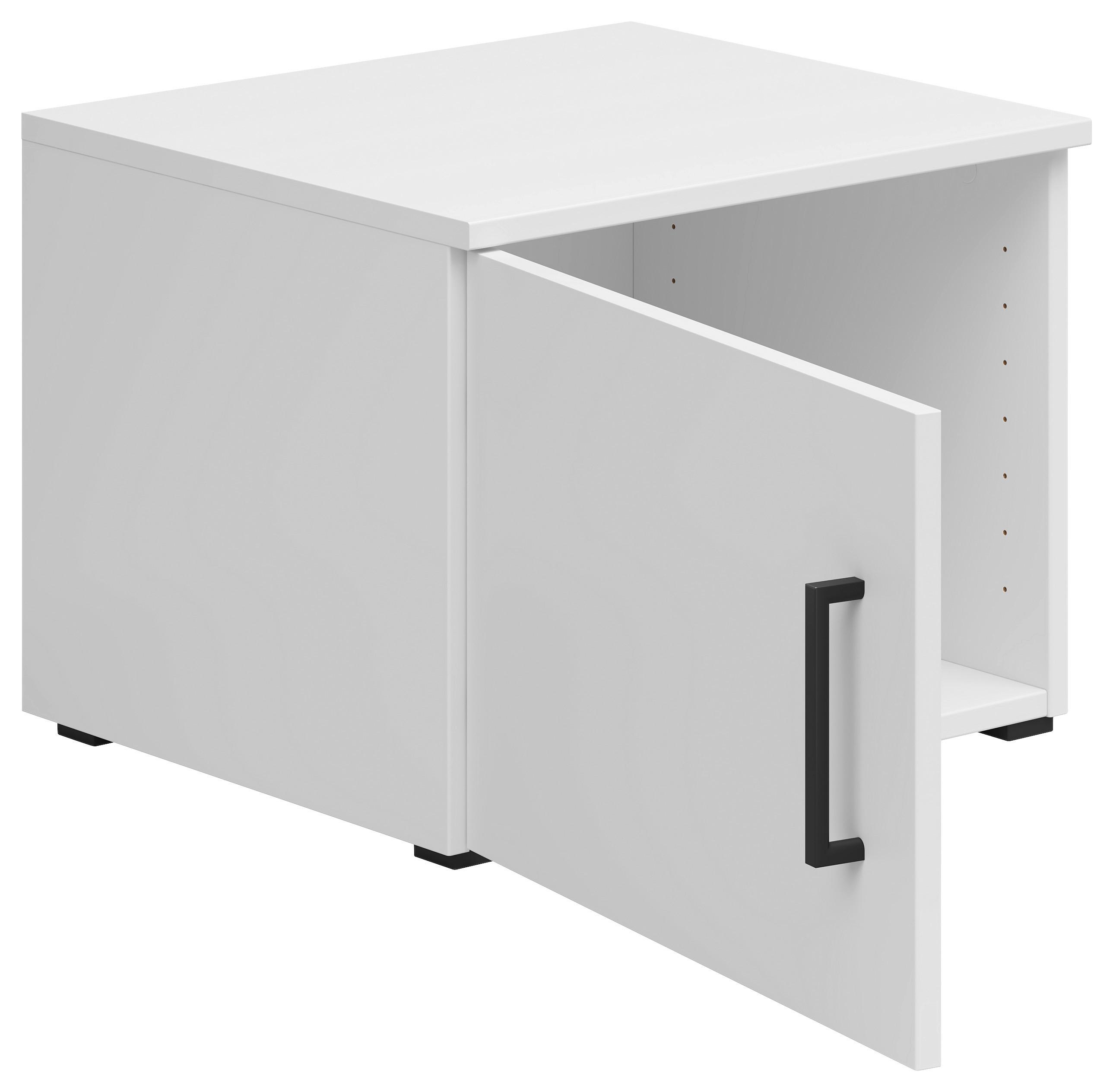 Nadstavec na skriňu Cabinet š: 45 cm - čierna/biela, Modern, kompozitné drevo/plast (45/35/40cm)