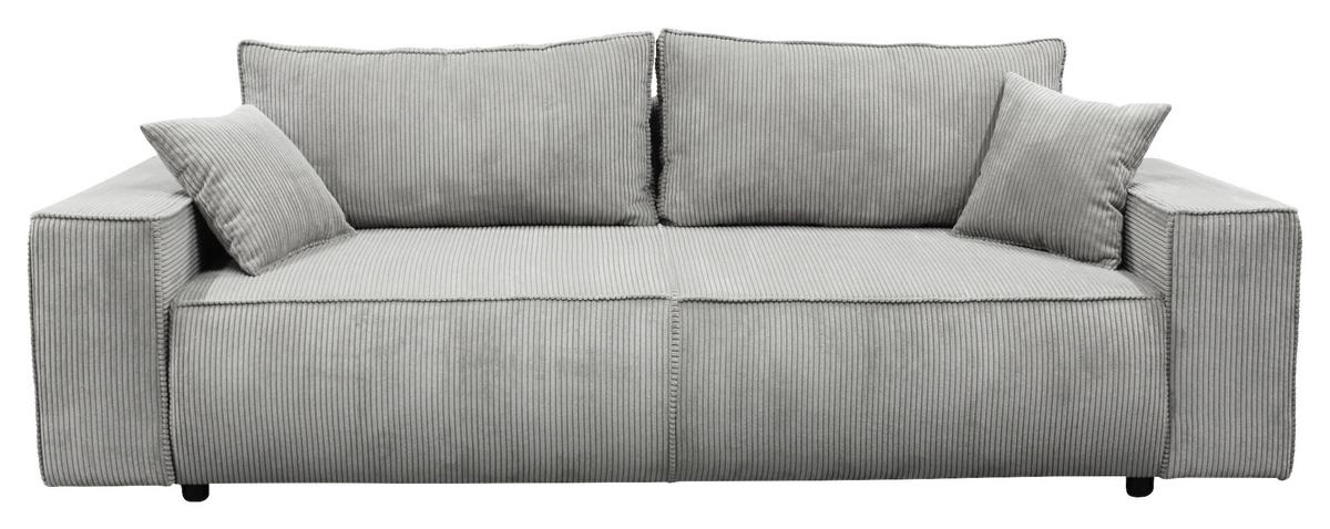 Schlafsofa Loft Grau B: 255cm - Schwarz/Grau, Design, Textil (255/90/97cm) - MID.YOU