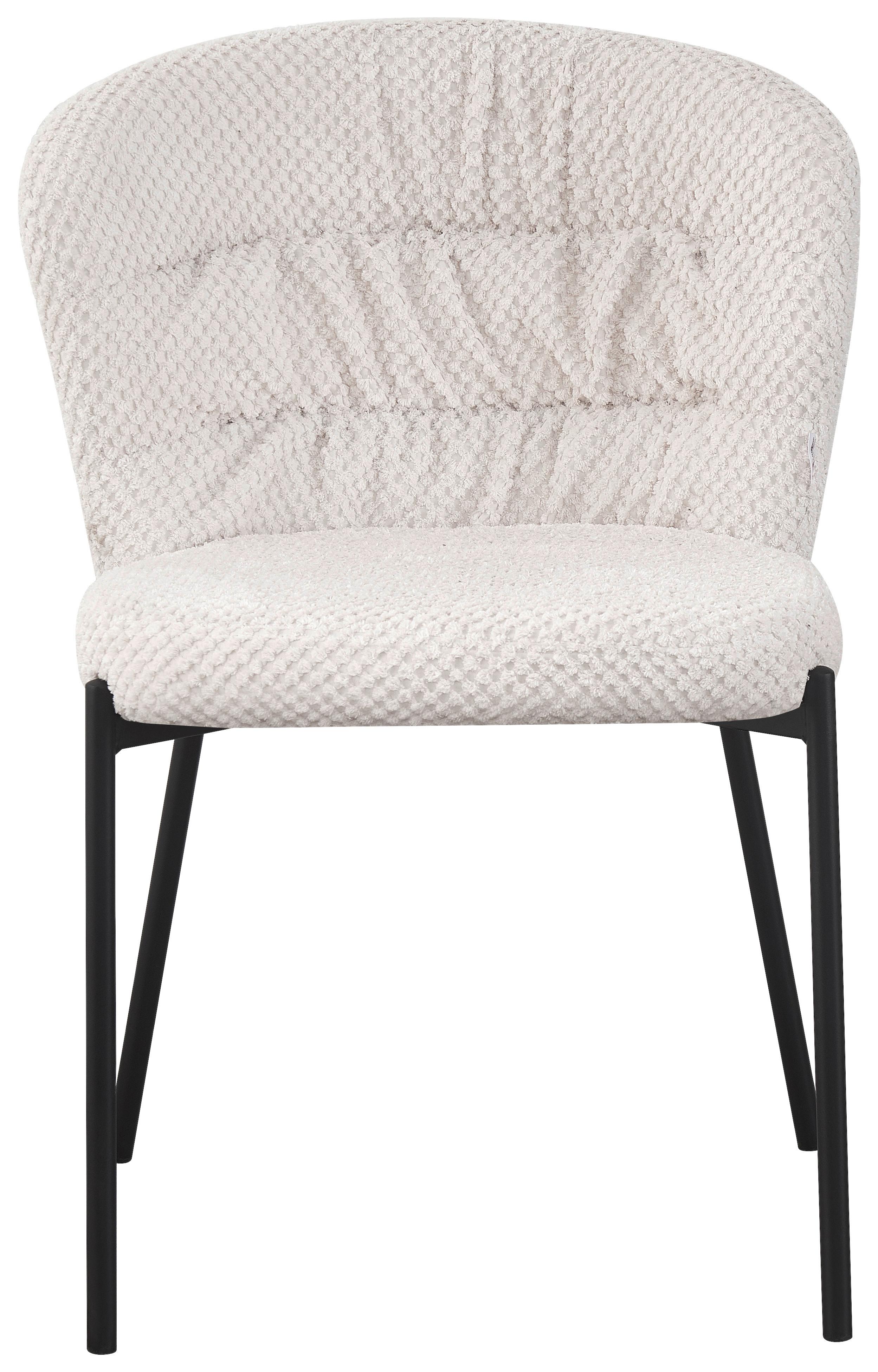 Židle EMILY béžová - černá/béžová, Lifestyle, kov/dřevo (55/79/59cm) - Mömax