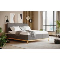 Kárpitozott Ágy Jupiter H4/h4, 180/200cm - bükkszínű/antracit, Modern, faalapú anyag/textil (180/200cm) - MID.YOU