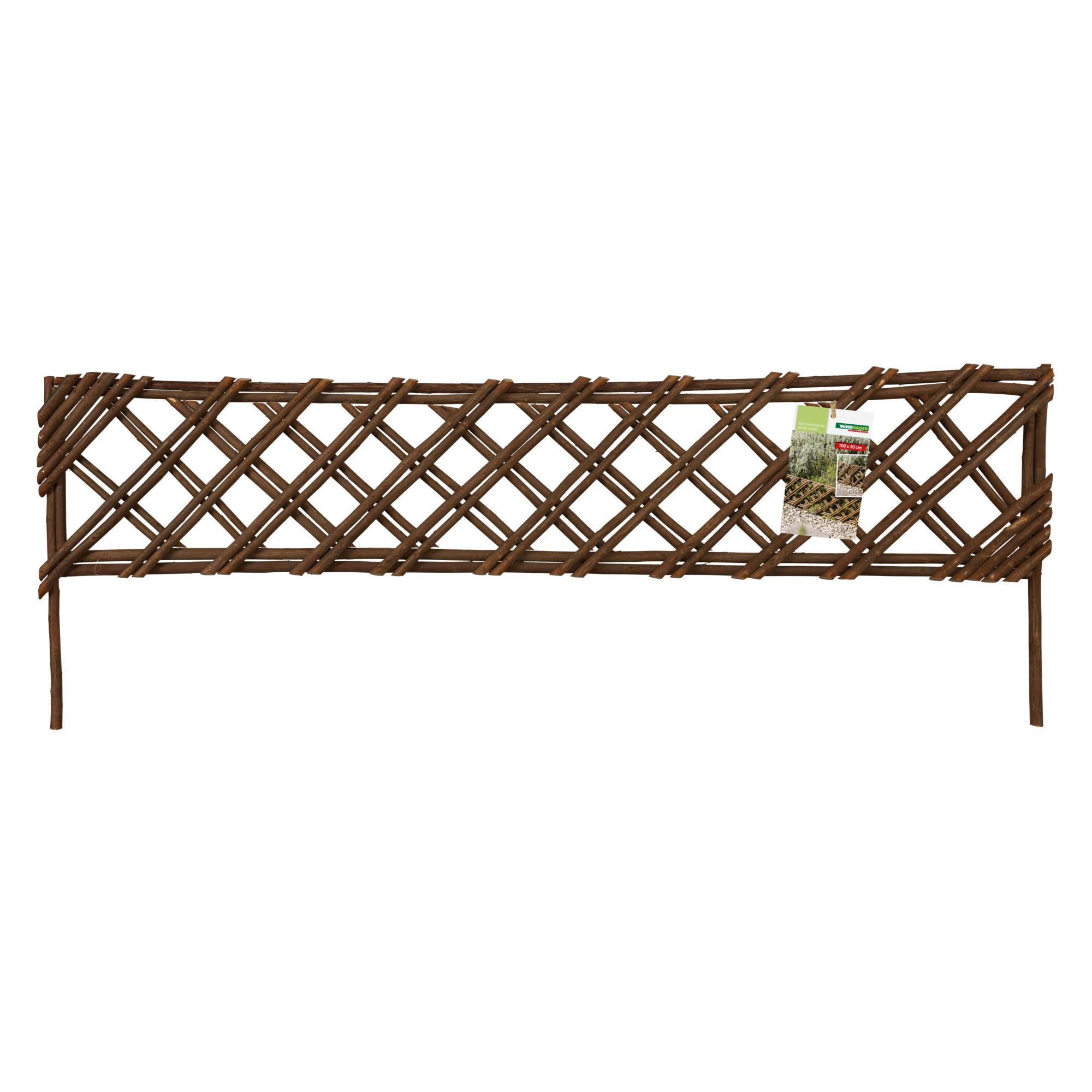 Beeteinfassung 07735 Beeteinfassung Weide - Braun, Basics, Holz (100/35/20cm) - Windhager