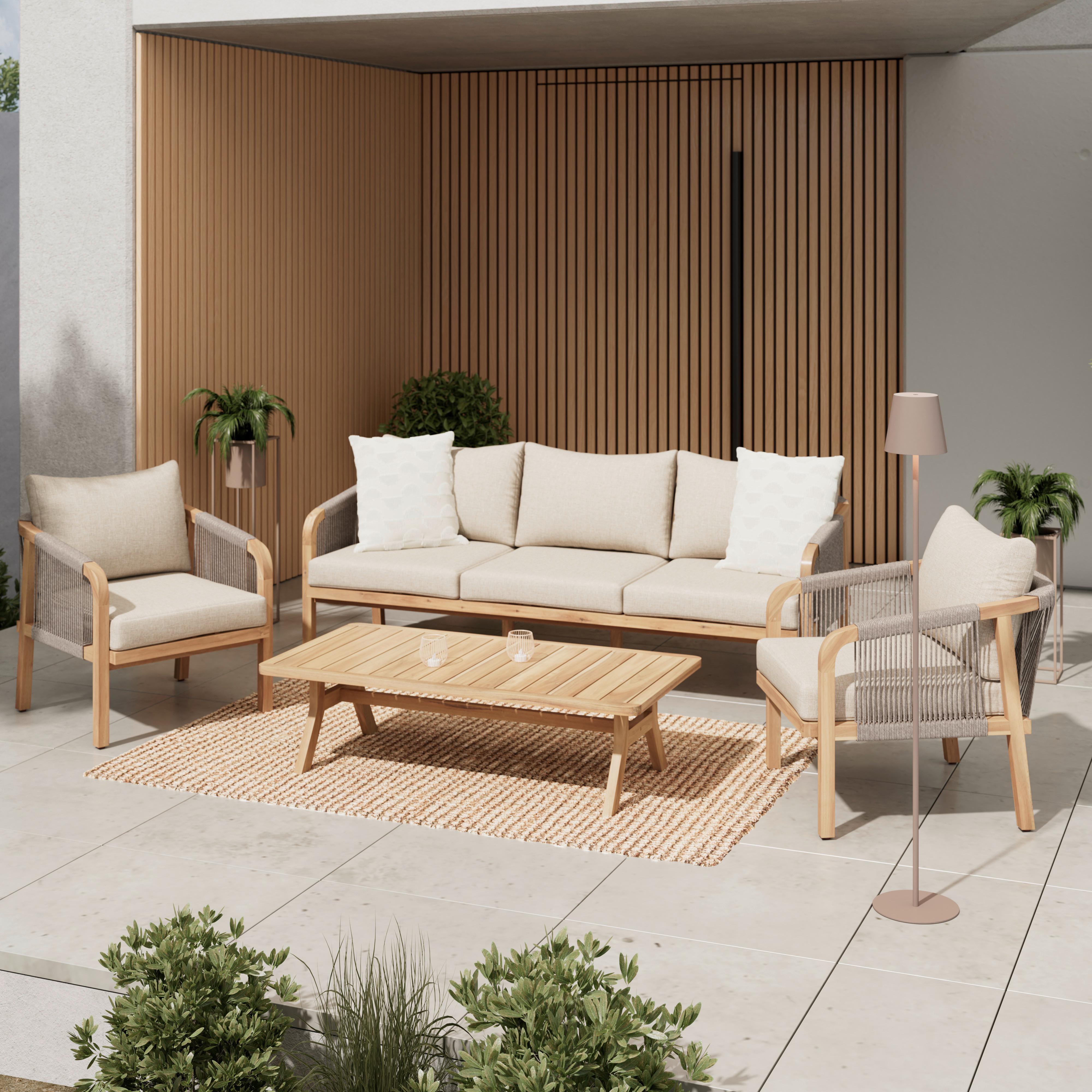 ZAHRADNÍ SADA SIMBA - barvy akácie, Natur, dřevo - Mömax