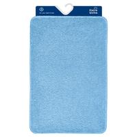 Badteppich Set Noble 85x55 cm Blau Waschbar/Rutschhemmend - Blau, KONVENTIONELL, Textil (55x85/50x50cm) - Kleine Wolke