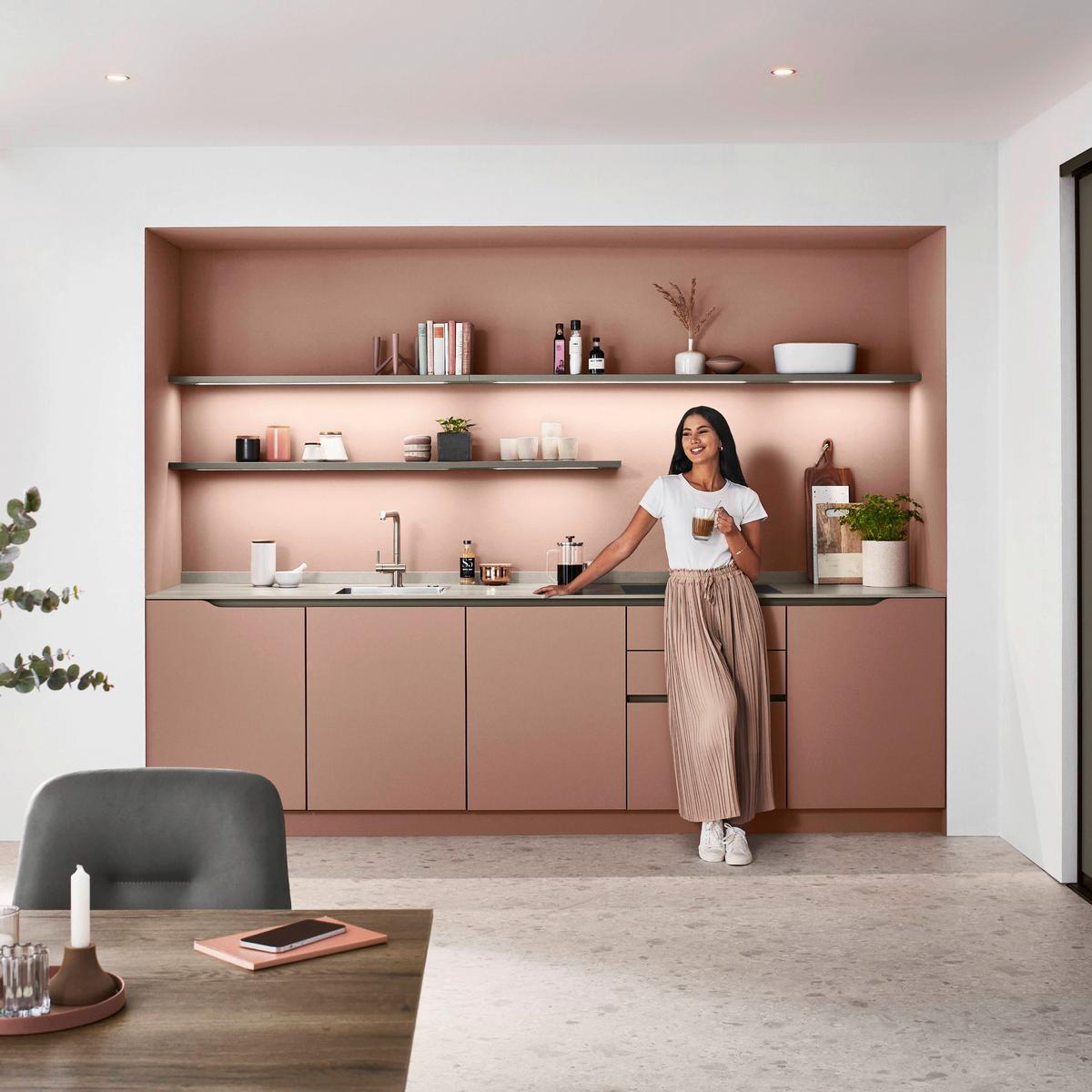 Einbauküche Sydney Frei Planb. Planbar Modern, grifflos - MODERN, Holzwerkstoff - Vertico