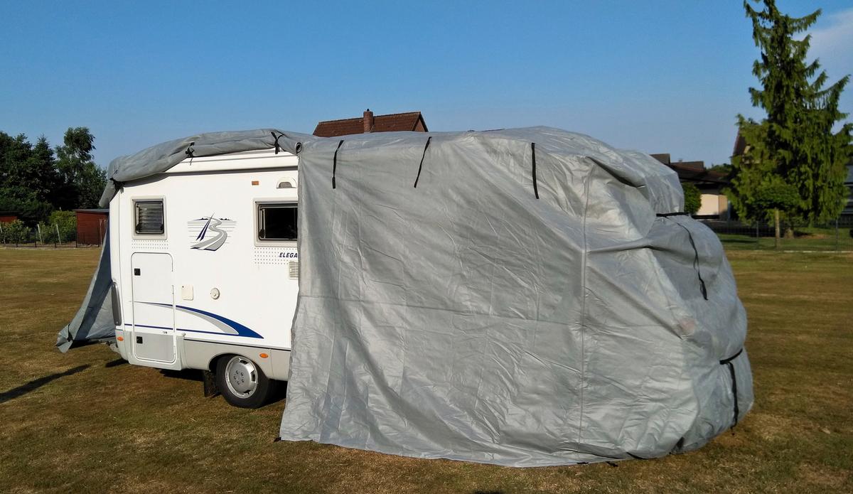 Schutzplane Abdeckplane für Wohnmobil Gr. M Grau - Grau, Basics, Kunststoff (235/275/730cm)