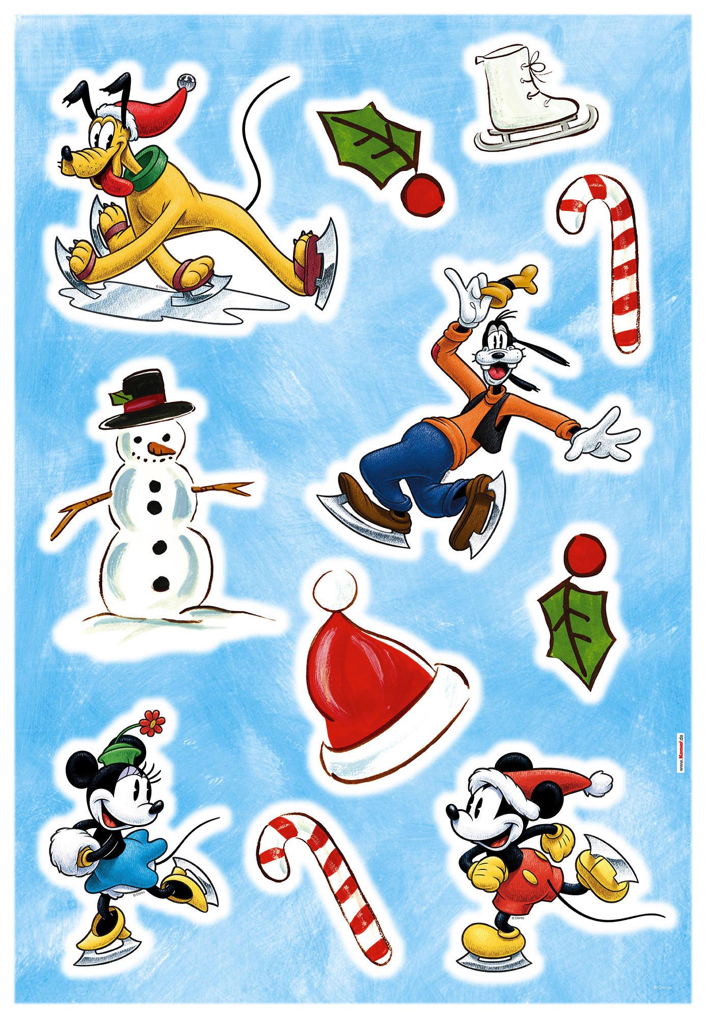 Wandtattoo Mickey Ice Slide - Multicolor, Basics, Kunststoff (50/70cm) - Komar
