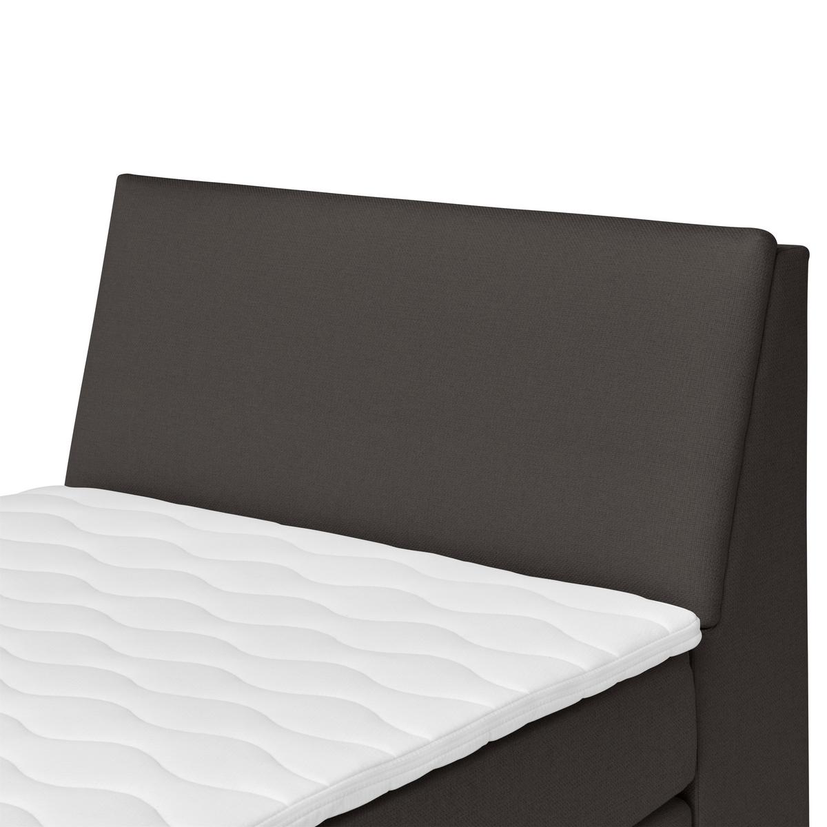 Boxspringbett mit Bettkasten Nida 100x200 cm Graphitfarben - Graphitfarben/Schwarz, MODERN, Holz/Textil (100/200cm) - MID.YOU