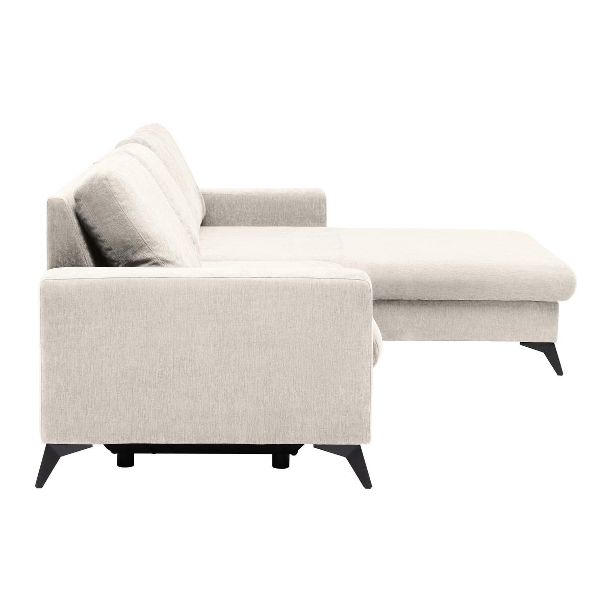 Rohová sedačka SUNNY, oboustranná, ecru - ecru, Moderní, textil (290/87/178cm) - Mömax