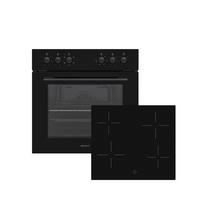 Einbauherd-Set B: 60 cm Elektro-Glaskeramik - Schwarz, Metall (60cm) - Sistant