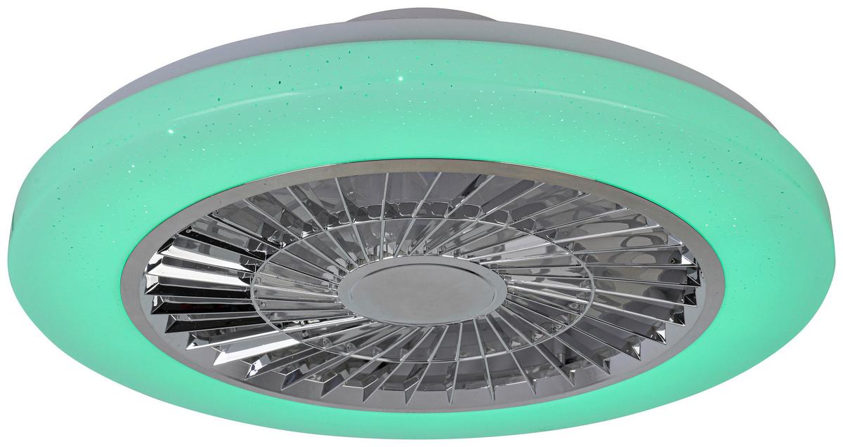 Led Mennyezeti Ventilátor Nua - krómszínű/áttetsző, Modern, műanyag/fém (49/16cm) - Luca Bessoni