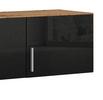 Nástavec Na Skříň Celle Extra - barvy stříbra/tmavě šedá, Design, kompozitní dřevo/plast (136/39/54cm)