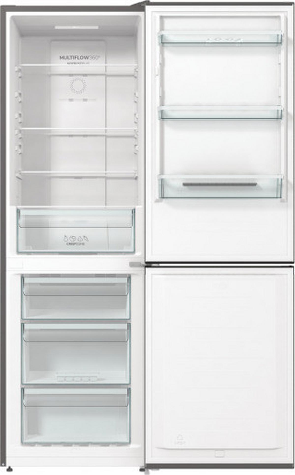 Kühl-Gefrier-Kombination N61ea2xl4 - Edelstahlfarben, Basics, Glas/Kunststoff (60/185/59,2cm) - Gorenje