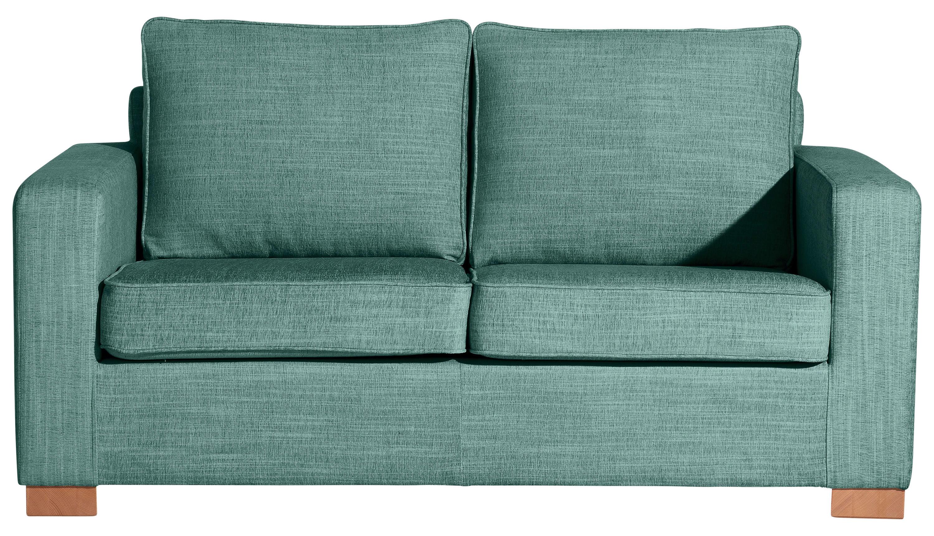 2-Sitzer-Sofa Nebraska Mit Armlehnen Petrol Chenille - Petrol/Naturfarben, Design, Textil (165/88/87cm) - Max Winzer